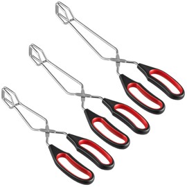 WHTCHSU Stainless Steel Scissor Tongs 9.25-Inch, 11-Inch, and 13-Inch Set, Set of 3