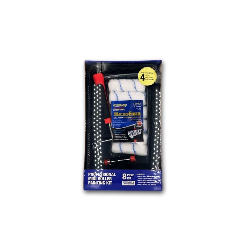 Arroworthy 8 Piece Roller Painting Kit, 4 x 11 inch