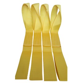 GoudaTech Pack of 4 - Soft Loops Tie Down Straps, 10,500lb Break Strength, 1.75” W x 17" L