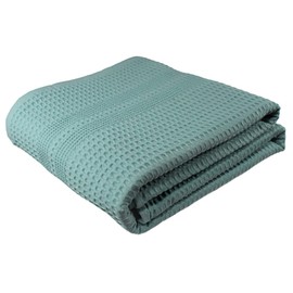 GILDEN TREE Waffle Bath Sheet Large Bath Towels Quick Dry Thin Body Towels, 40x80 Oversized Bath Towels for Adults, Classic Style (Seafoam)