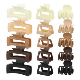 15 Pcs Pinzas Para El Cabello, Garra Para Pelo Mujer Multicolor