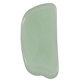 Ladista GSB-LD-7-4 Gua Sha Scraping Massage Tool for Facial Glow, Blood Circulation, Natural Jade Stone Removes Toxins, Prevents Wrinkles, Boost Radiance of Complexion (1 Pc, Light Green)