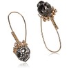 Betsey Johnson Pave Skull Dangle Earrings