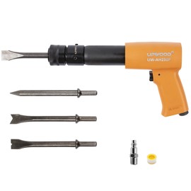 UW-AH250P Long Barrel Air Hammer Kit with Quick Change Retainer and 4 Chisels, 3-5/8 Inch Stroke, 2200 BPM, Light weight (AH250P - Long Barrel)