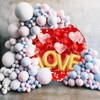 DORCEV Diameter 6.5ft Love Heart Balloons Romantic Round Backdrop Cover
