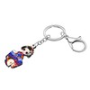 RAIDIN Acrylic Cute Japanese Kimono Doll Keychain Funny Kokeshi Key