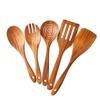 Yhendelion 5 Piece Wooden Spoons for Cooking - Natural Finish