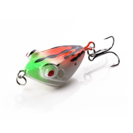 FOLANDO 6pcs Frog Soft Lures kit, Frog Fishing Bait Hooks Fishing Lures Fishing Baits Plastic Baits Kit for Fishing Trout Redfish Saltwater/Freshwater 4CM-6G-8#