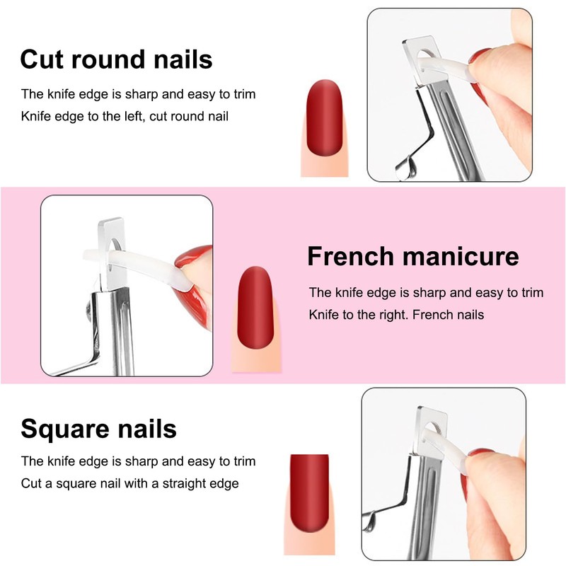 Professional Stainless Steel False Nail Tip Clipper - Nail Extension
