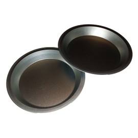 Two 9 inch Pie Pans a Heavy weight steel none stick bakeware set with even heating (Standard version)