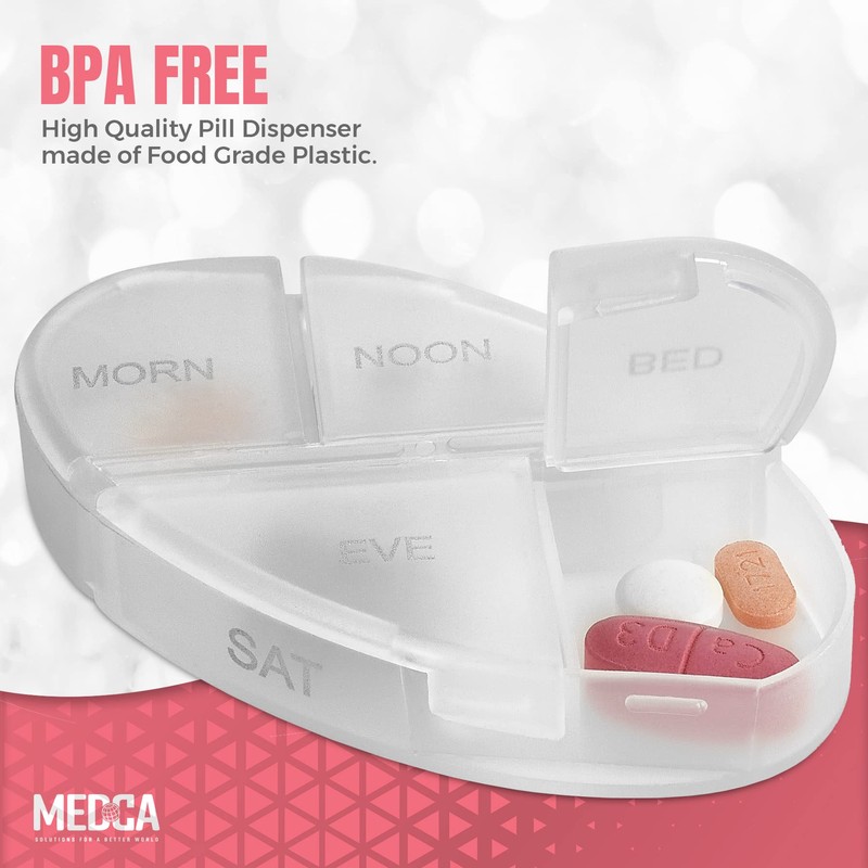 Stackable Daily Pill Organizer - Premium Weekly Medication Reminders with