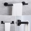 Matte Black Hand Towel Bar SUS 304 Stainless Steel 12-Inch