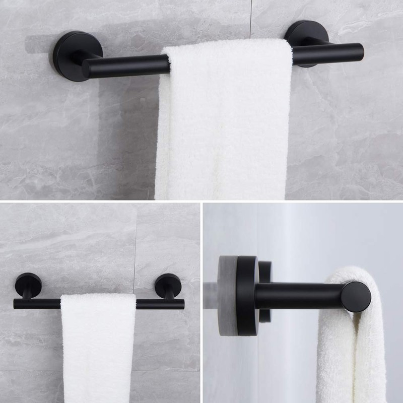 Matte Black Hand Towel Bar SUS 304 Stainless Steel 12-Inch