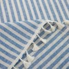 Plenmor Cotton Linen Table Cloth Stripe Tassel Square Tablecloth Dust-Proof