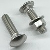(10) 3/8-16 x 1.5”- 304 (18-8) Grade Stainless Steel Carriage