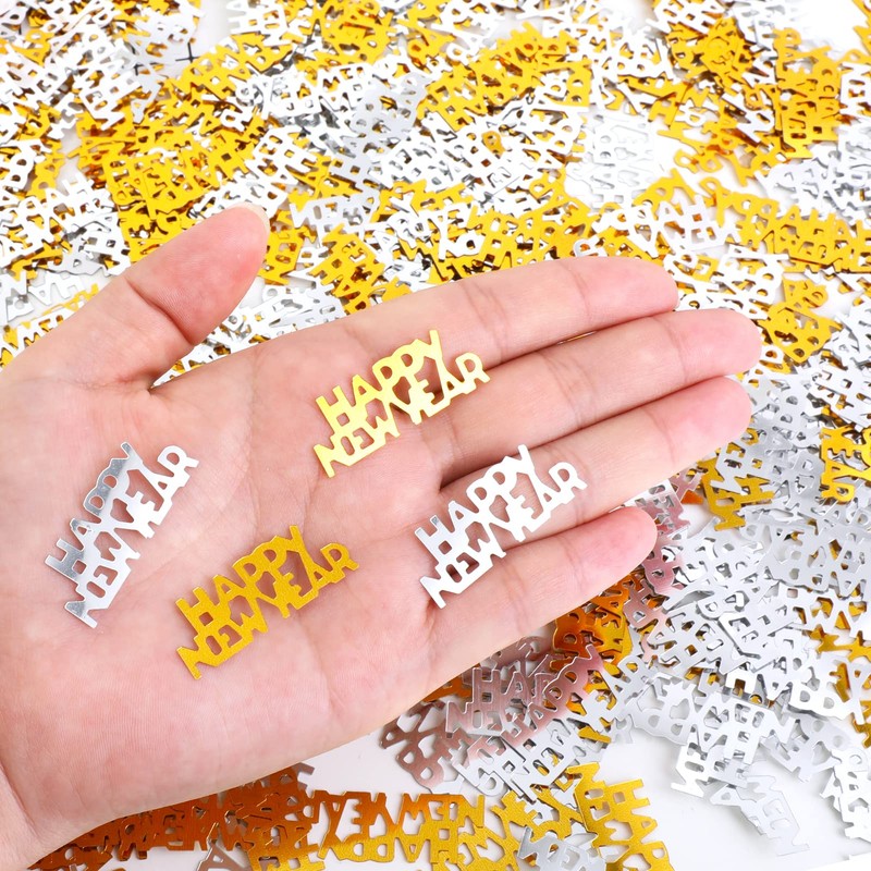 Happy New Year Confetti Glitter Metallic Foil Table Scatters Confetti