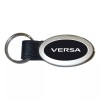 Nissan Versa Oval Leather Key Chain (Black)