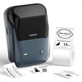 NIIMBOT B1 Label Maker with Tapes, 2 Inch Portable Thermal Label Printer for Home School Office Small Business, Address, Bakery, Crafts, Retail, Support Smartphones & PC，Dark Blue