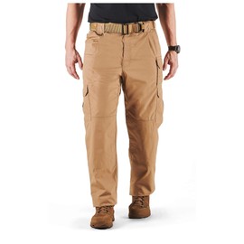 5.11 Tactical Men's Taclite Pro Lightweight Performance Pants, Cargo Pockets, Action Waistband, Coyote, 34W x 32L, Style 74273