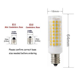 E12 LED Bulbs Dimmable 9W(Equivalent to 100w Halogen Bulbs Replacement) 110V Warm White 3000K LED Corn Light Bulbs,Dimmable, E12 Candela Base,102 LED 2835 SMD, Pack of 3