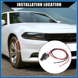 A ABSOPRO Car Side Marker Pigtail Connector Harness for Dodge Charger 2015-2022 / Inner/Durable Plastic / 2 Pcs Black Red Item Replacement
