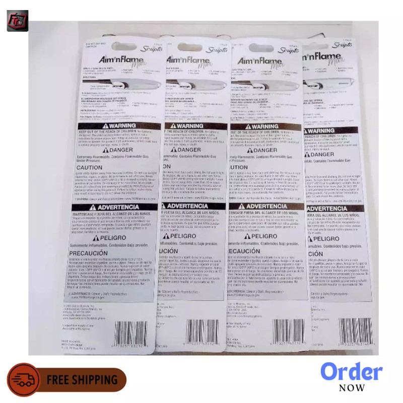 SCRIPTO Multi-Purpose Lighter BBQ, Camping Grill Fireplace Random Color 12-count