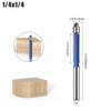 4Pcs Flush Trim Bit Set 6mm Shank Top Double Bearings