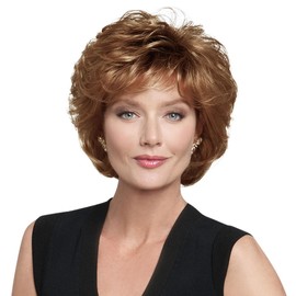 Raquel Welch Salsa Natural Looking Collar Length Layered Page Wig By Hairuwear, Large Cap, R1416T Buttered Toast