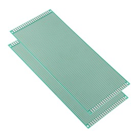 Sourcingmap 10x22cm Single Sided Universal Printed Circuit Board for DIY Soldering Green 2pcs
