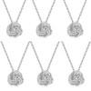 DHQH Bridesmaids Gifts Set of 6 Necklace Cubic Zirconia Knot