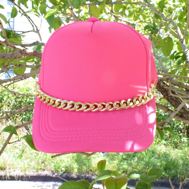 4PCS Trucker Hat Chains Decorative Chain Accessory for Mesh Baseball