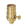 B&P Lamp® Brass Turn Knob Socket, Satin Brass Finish, On/Off
