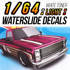 Hot Wheels 1/64 83 CHEVY SILVERADO C10 Head Tail Light WaterSlide Decal for Hot Wheels - Set of 2