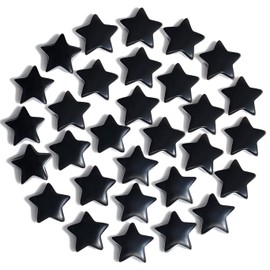 AWARDSEN 20 Pieces Star Crystal, Black Obsidian Healing Stones Crystals Set, Gemstones, Glutstones Crystal Star Crystal for Reiki Ornaments and Meditation