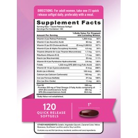 Nature's Truth Prenatal Vitamin for Women | 120 Softgels | Non-GMO & Gluten Free Multivitamin Supplement with DHA and Folic Acid