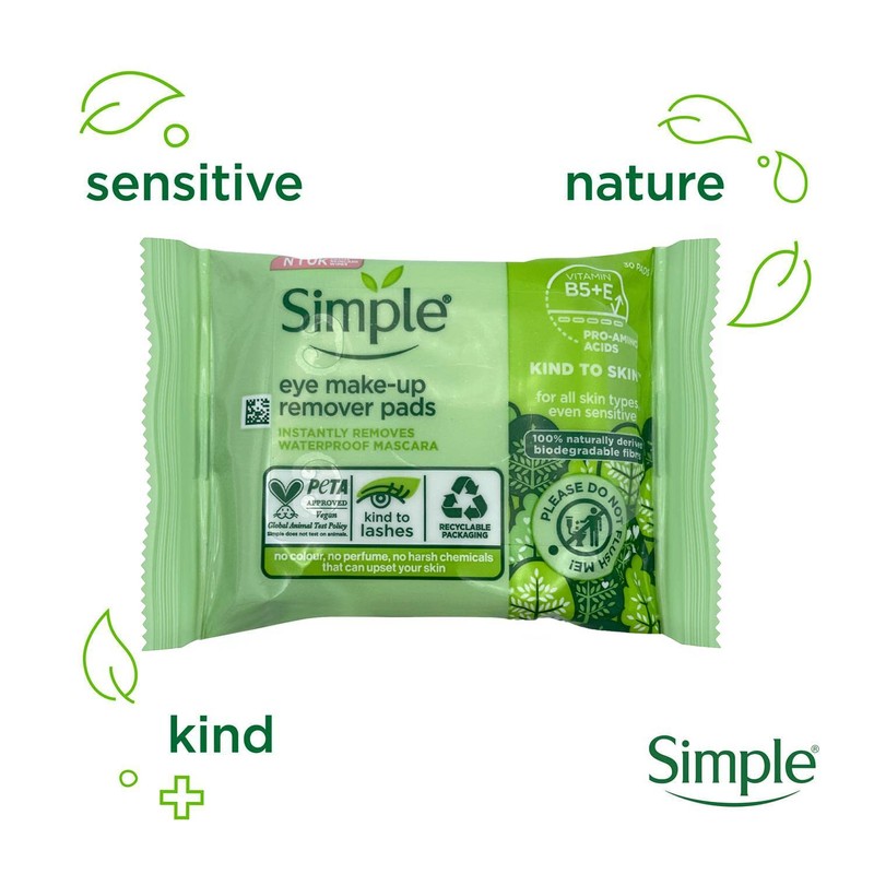 2 PACKS =60 Pads of Simple Kind to Eyes Eye