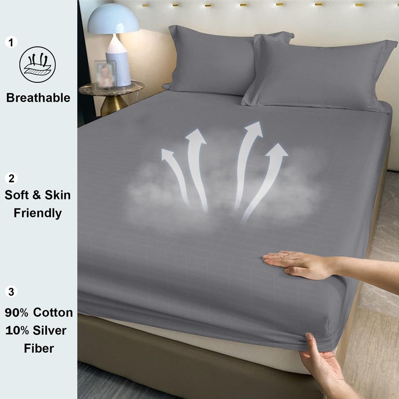 Grounding Sheets Twin Grounding Fitted Sheet Deep Pocket 90% Cotton