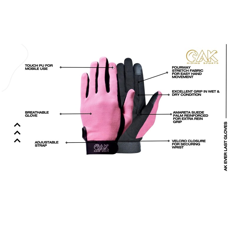 AK Ever Last Micro Suede all season Horse Riding Glove