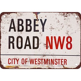 Tin Signs Abbey Road Vintage Metal Tin Sign 12x8inch