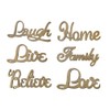 Wood Craft DIY Laser-Cut Words, 17 x 8 cm, Set