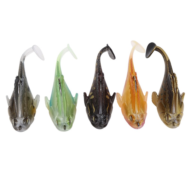 PVC Artificial Simulation Soft Fish Shape Lure Bait Hook Fishing