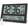 WallarGe Extra Large Atomic Clock with Indoor Outdoor Temperature, Ultra
