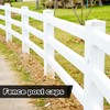 Taiyin Pyramid White PVC Vinyl Post Top Caps, Fence Post