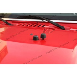 Unbranded Black Hood Bumper Stop Rubber Cushion For 2007-208 Jeep Wrangler JK Accessories