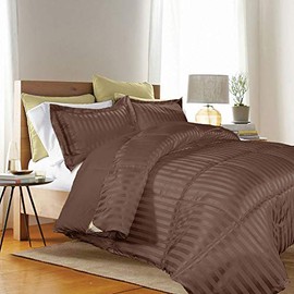 Kathy Ireland Home Essentials 3 Piece Reversible, Twin, Chocolate Down Alternative Comforter