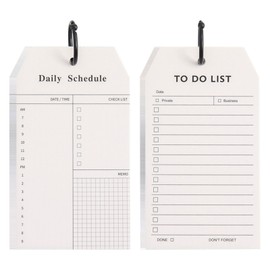 URROMA Notizblock für Tagesplanung, 104 Blatt, multifunktional, tragbar, mit Schnalle zum Lernen, Notizen, Aufgabenliste, 8 x 14 cm