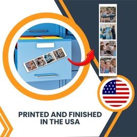 Magnet Me Up Custom Photo Strip Frame Magnet Decal, 2x8 Inches, Image Only, Customizable Photo Booth Picture Frame for Fridge, Keepsake for Events, Save the Date, Crafted in USA