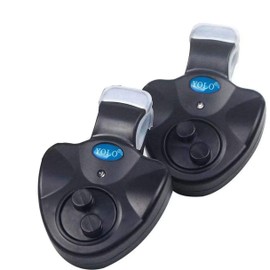 2pcs Fishing Bite Alarm Electronic Fishing Bite Alarm Indicator LED Light Fishing Rod with Sound Alert for Different Kinds of Rod