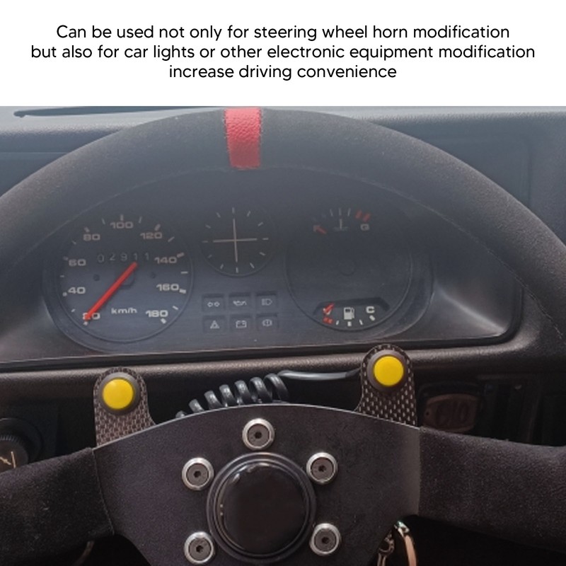 External Horn Button Kits Carbon Fiber 6 Bolts Steering Wheel