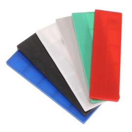 QUARKZMAN Pack of 60 Plastic Spacer Plates 100 x 28 x 1-6 mm Tile Wedges Spacer Plates Levelling Plates Spacer Blocks for Windows